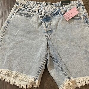 Wild Fable Light Blue Frayed Jean Shorts
